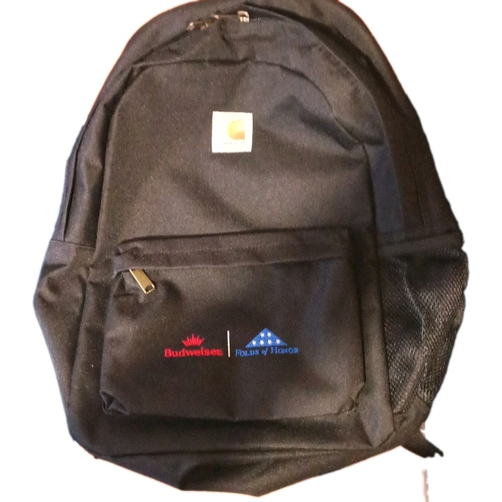 Carhartt Budweiser Folds of Honor Black Backpack Rain Defender CT89241804